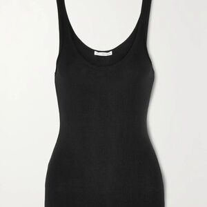 James Perse Classic Black Ribbed Tank